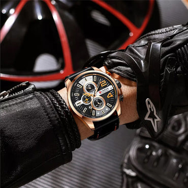 CURREN 8393 Men's Leather Straps Watch