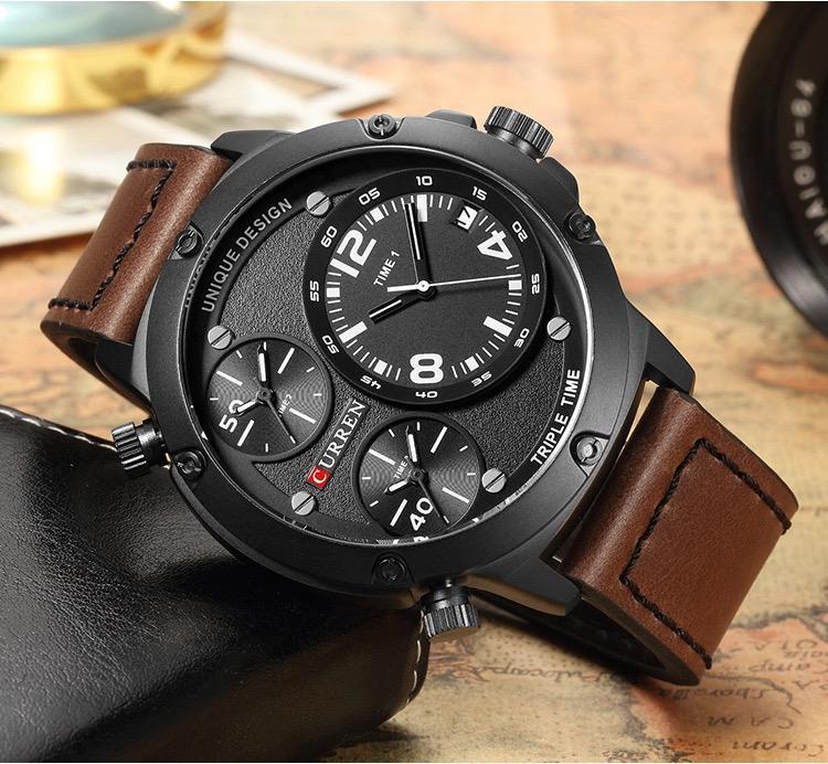 CURREN 8262 Men's Leather Straps Watch