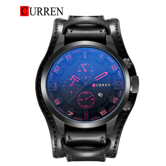CURREN 8225 Men's Leather Straps Watch