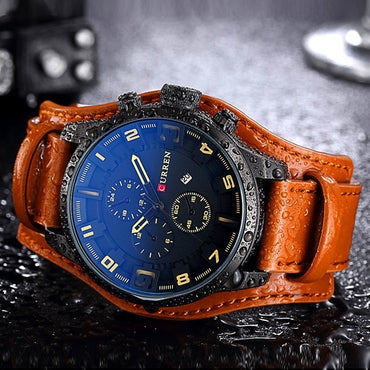 CURREN 8225 Men's Leather Straps Watch
