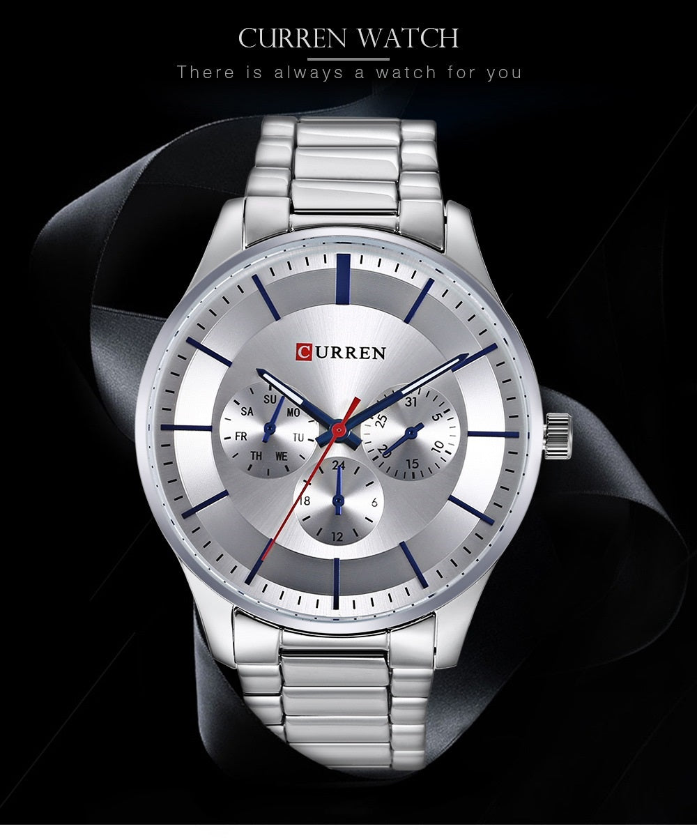 CURREN 8282 Men's Stainless Steel Watch