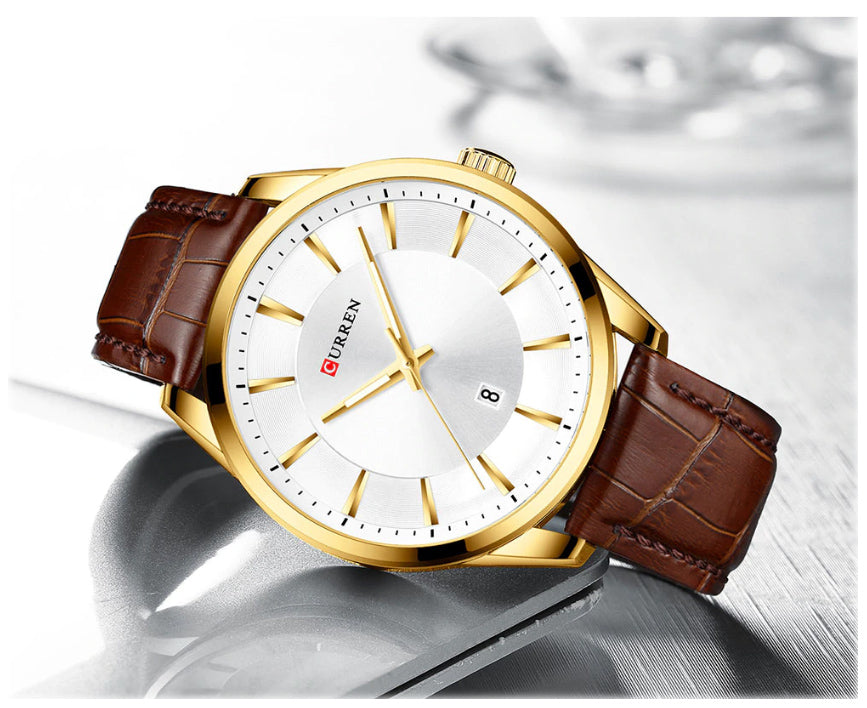CURREN 8365 Men's Leather Straps Watch