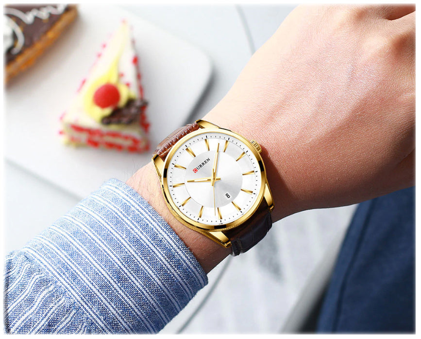 CURREN 8365 Men's Leather Straps Watch