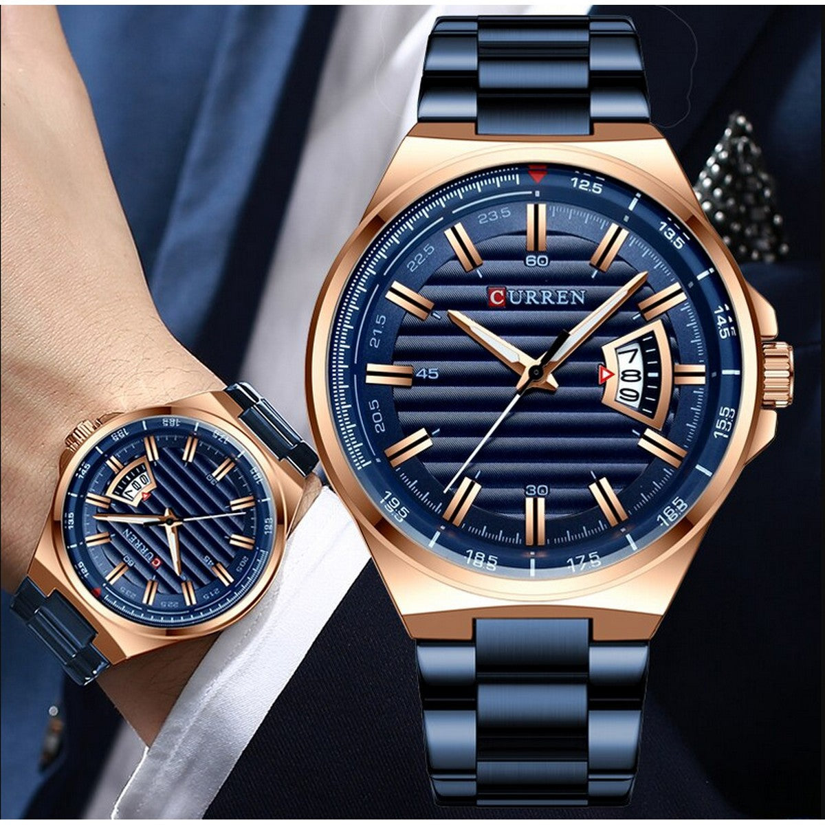 CURREN 8375 Men's Stainless Steel Watch
