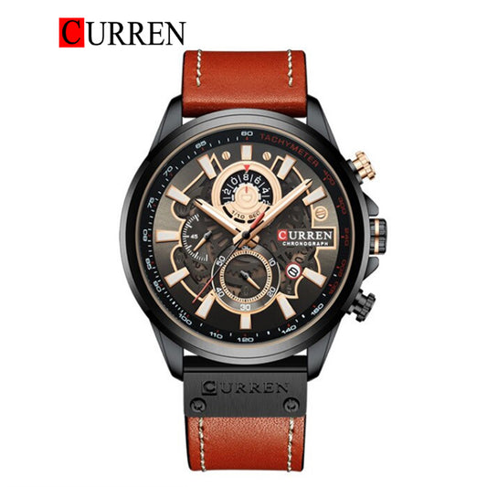CURREN 8380 Men's Leather Straps Watch