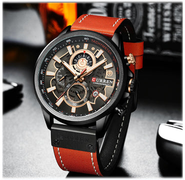 CURREN 8380 Men's Leather Straps Watch