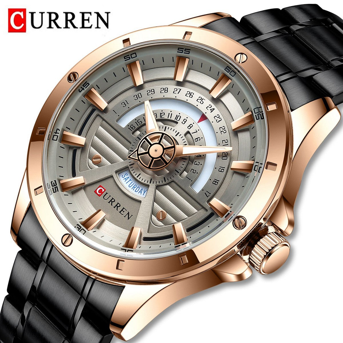 CURREN 8381 Men's Stainless Steel Watch