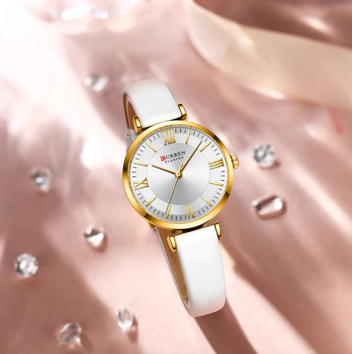 CURREN 9079 Women's Leather Straps Watch