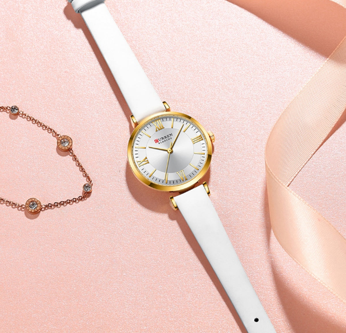 CURREN 9079 Women's Leather Straps Watch