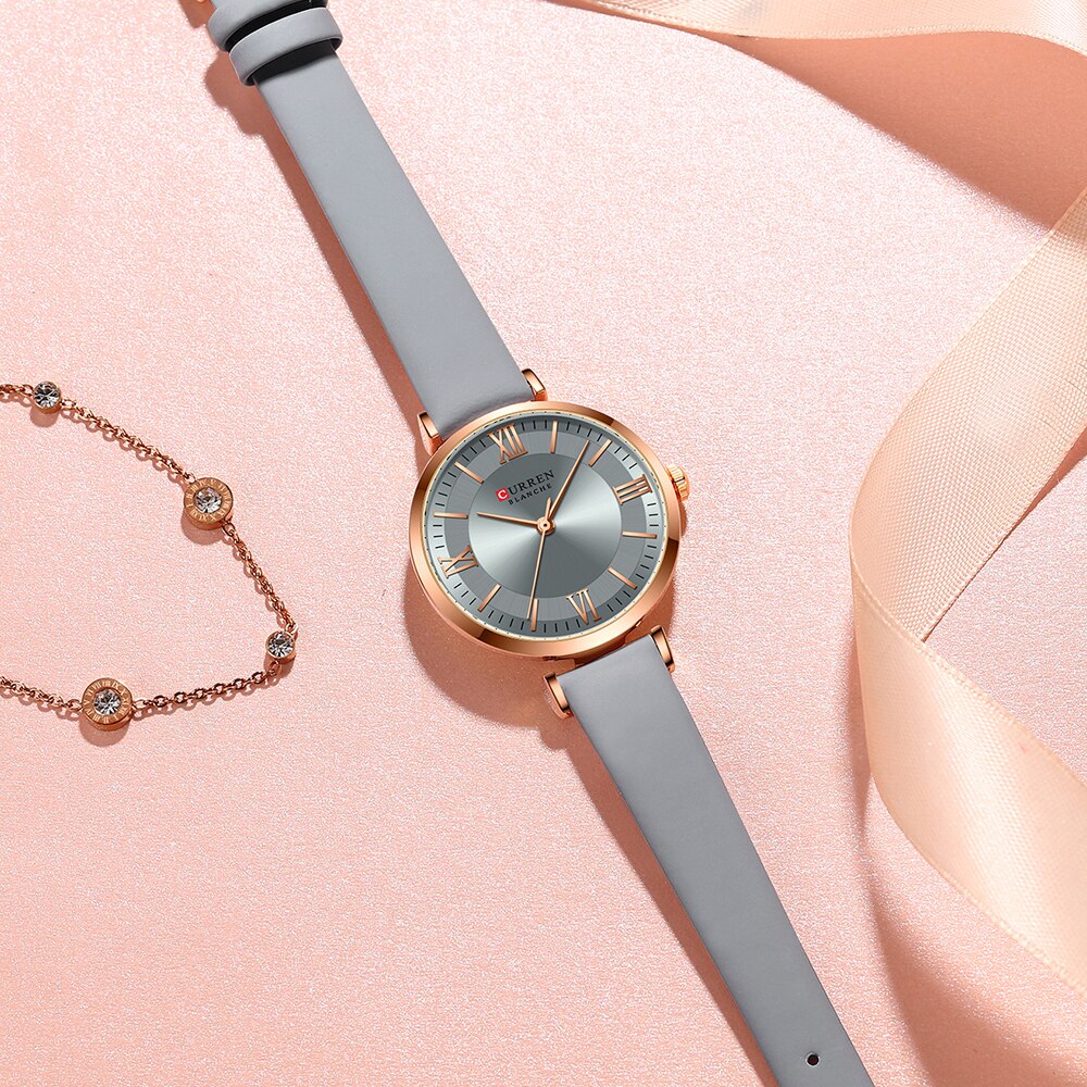 CURREN 9079 Women's Leather Straps Watch