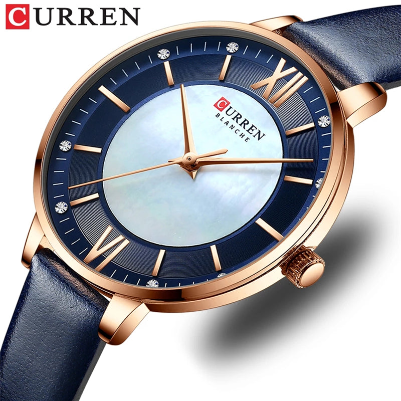 CURREN 9080 Women's Leather Straps Watch
