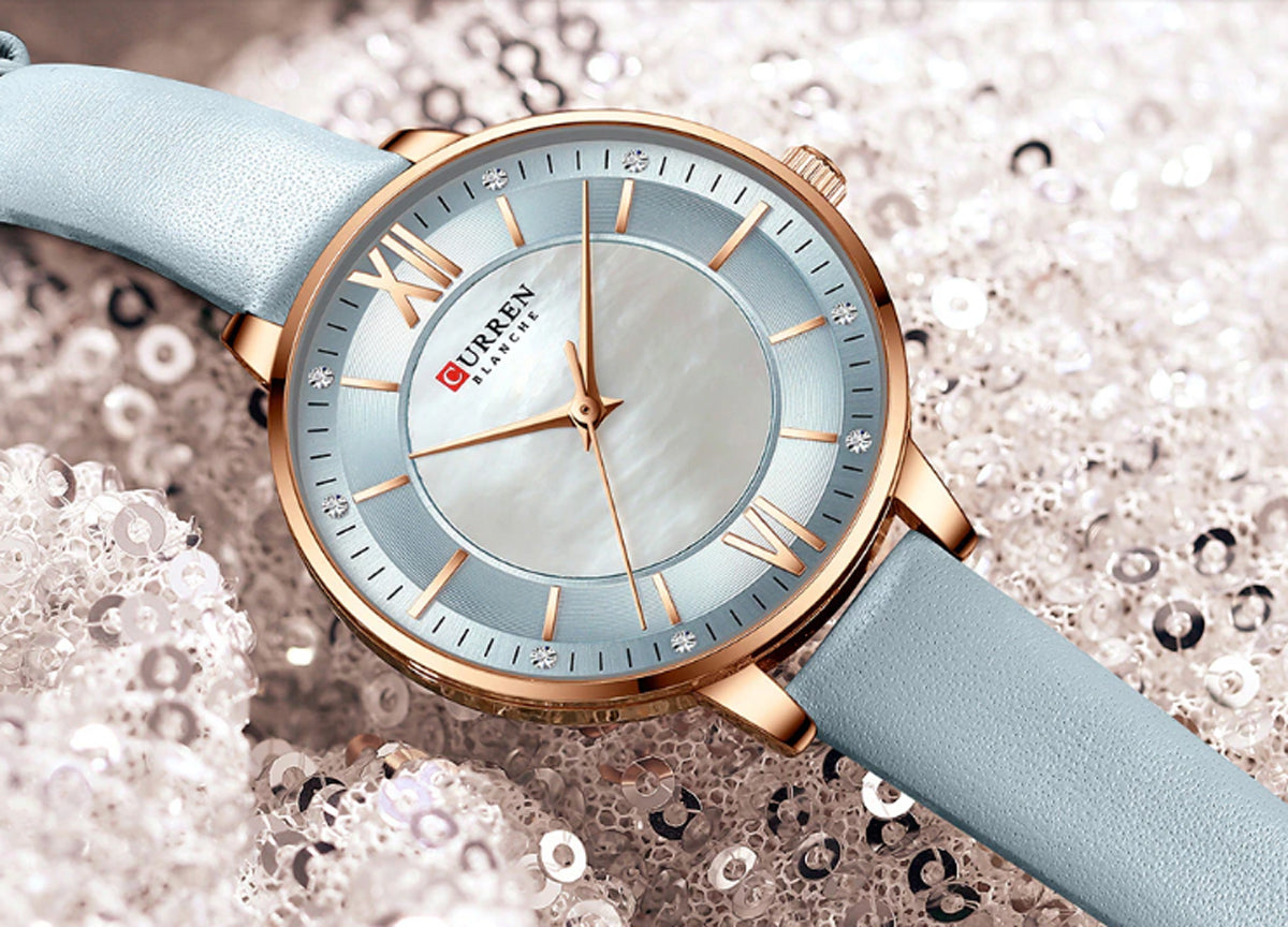 CURREN 9080 Women's Leather Straps Watch
