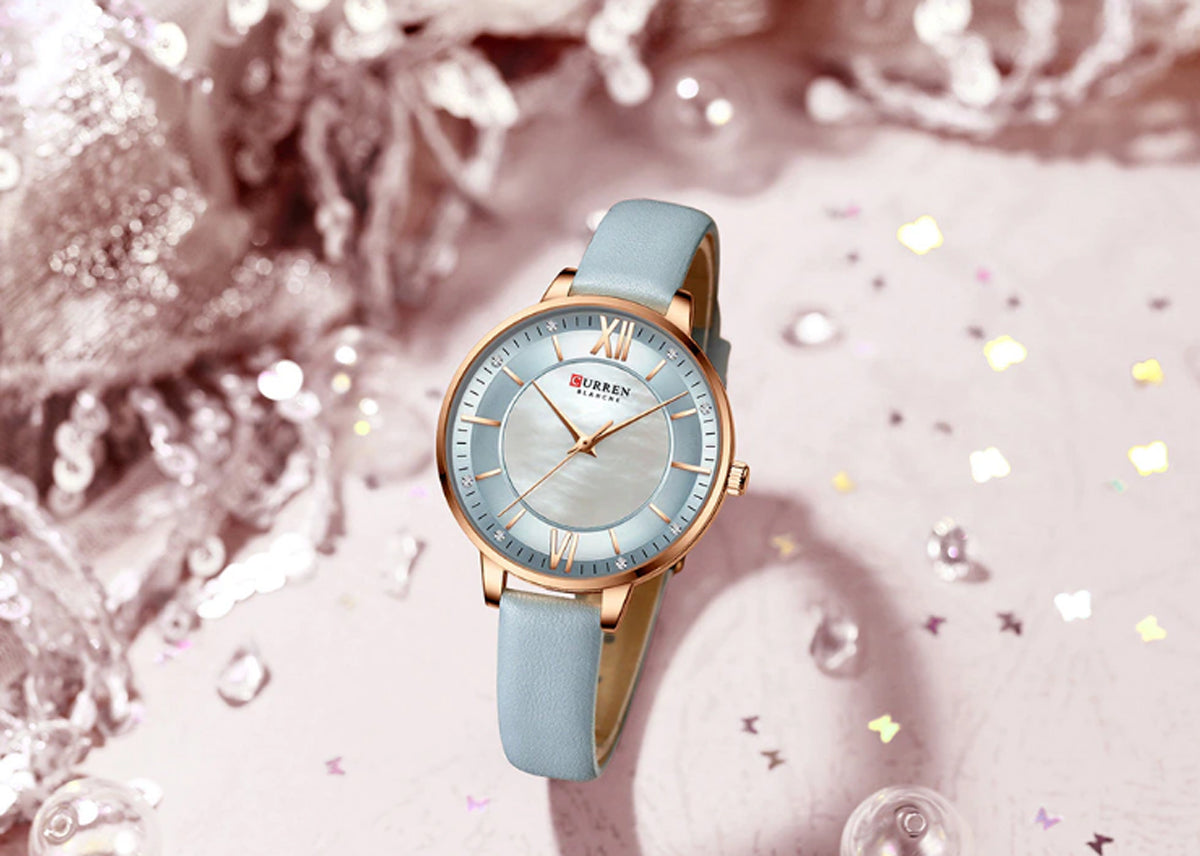 CURREN 9080 Women's Leather Straps Watch