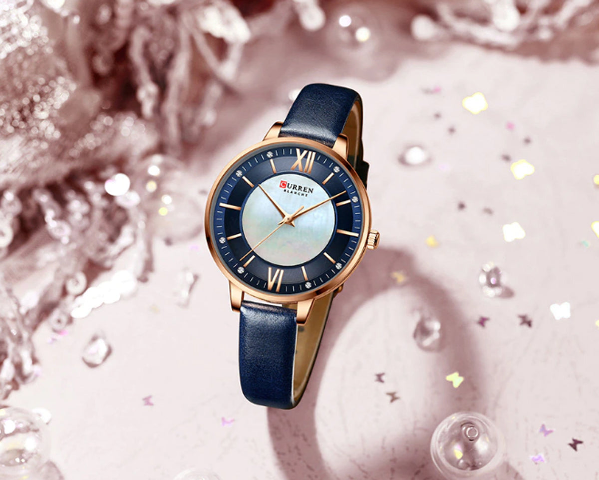 CURREN 9080 Women's Leather Straps Watch