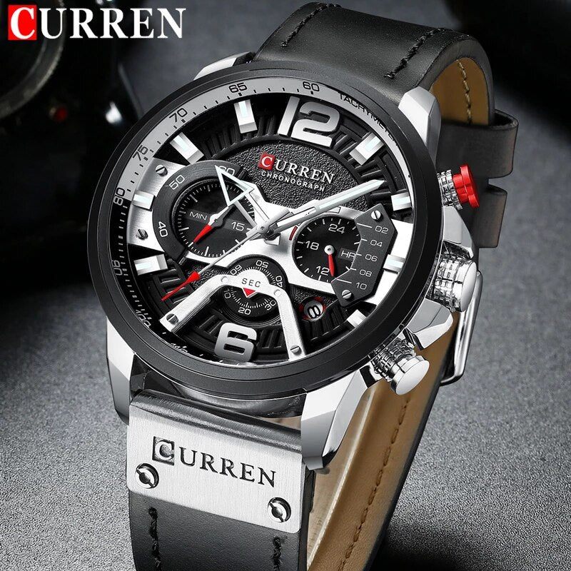 CURREN 8329 Men's Leather Straps Watch