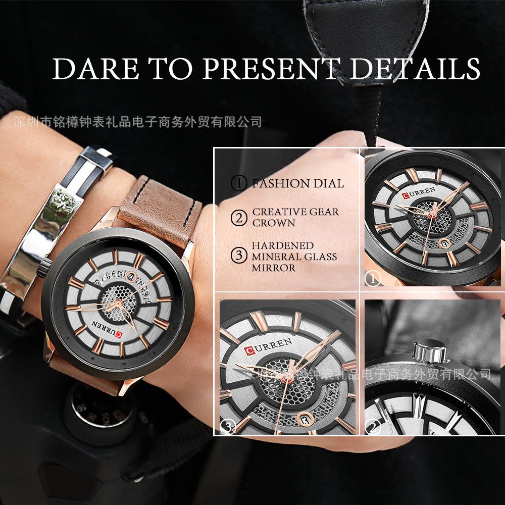 CURREN 8330 Men's Leather Straps Watch