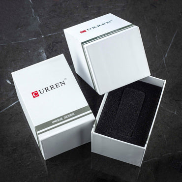 CURREN Original Brand Watch Gift Box & With Carry Bag (Size: 11cm - 7.7cm - 7.2cm)