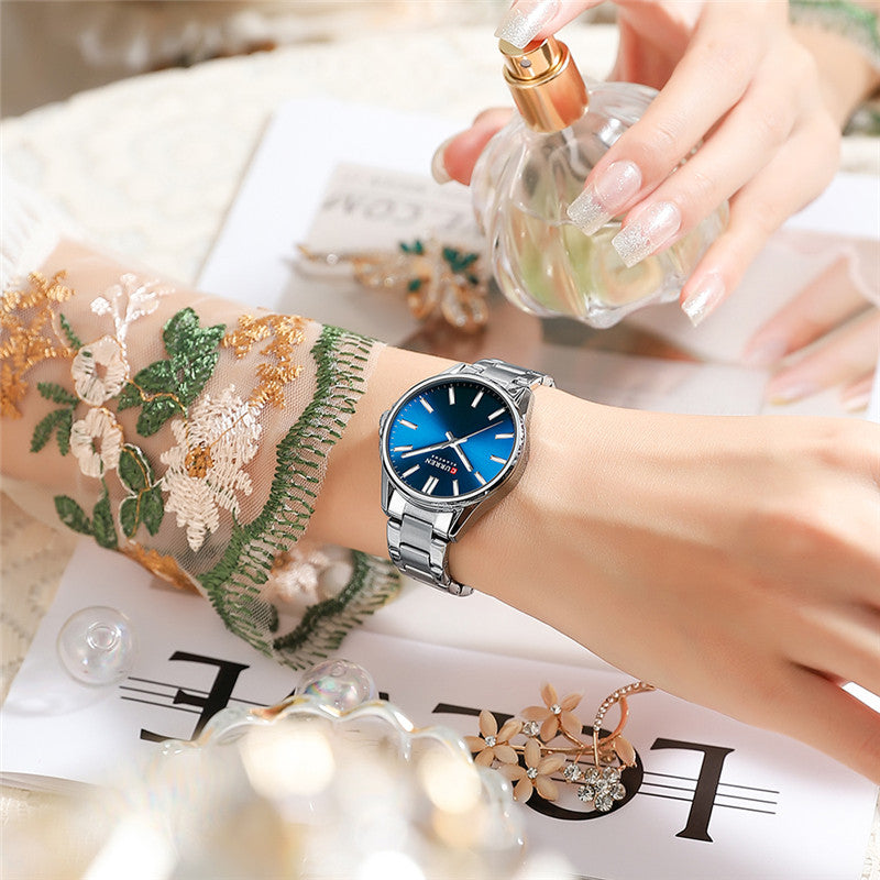 CURREN Couples Stainless Steel Watch