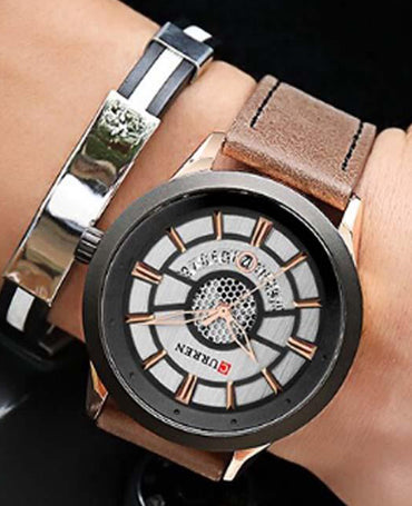 CURREN 8330 Men's Leather Straps Watch