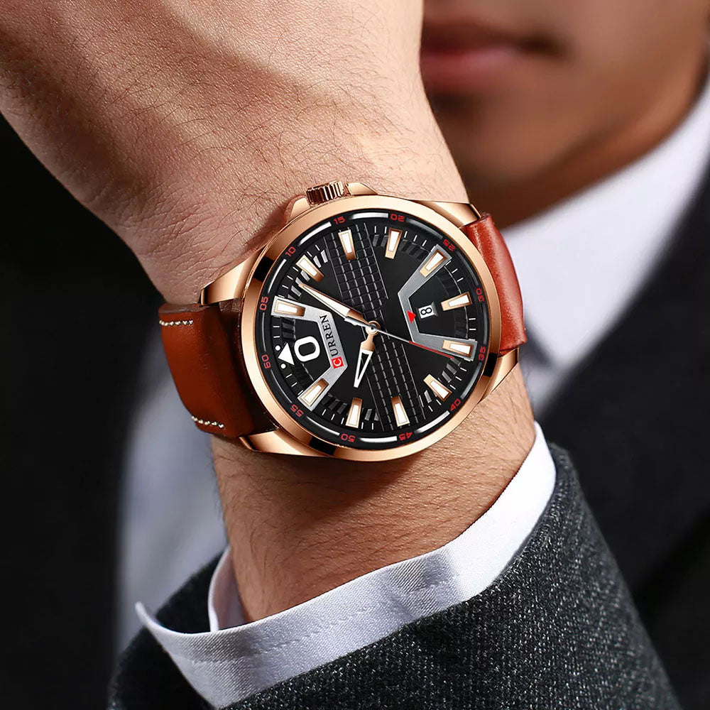 CURREN 8379 Men's Leather Straps Watch