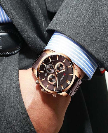 CURREN 8358 Men's Chronograph Steel Watch