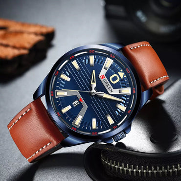 CURREN 8379 Men's Leather Straps Watch