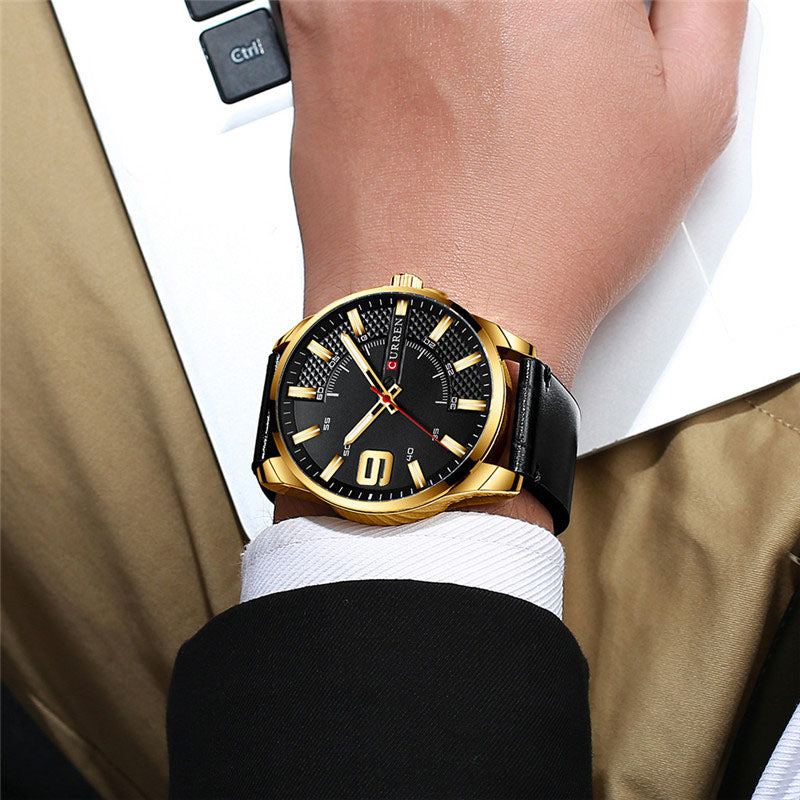 CURREN 8371 Men's Leather Straps Watch