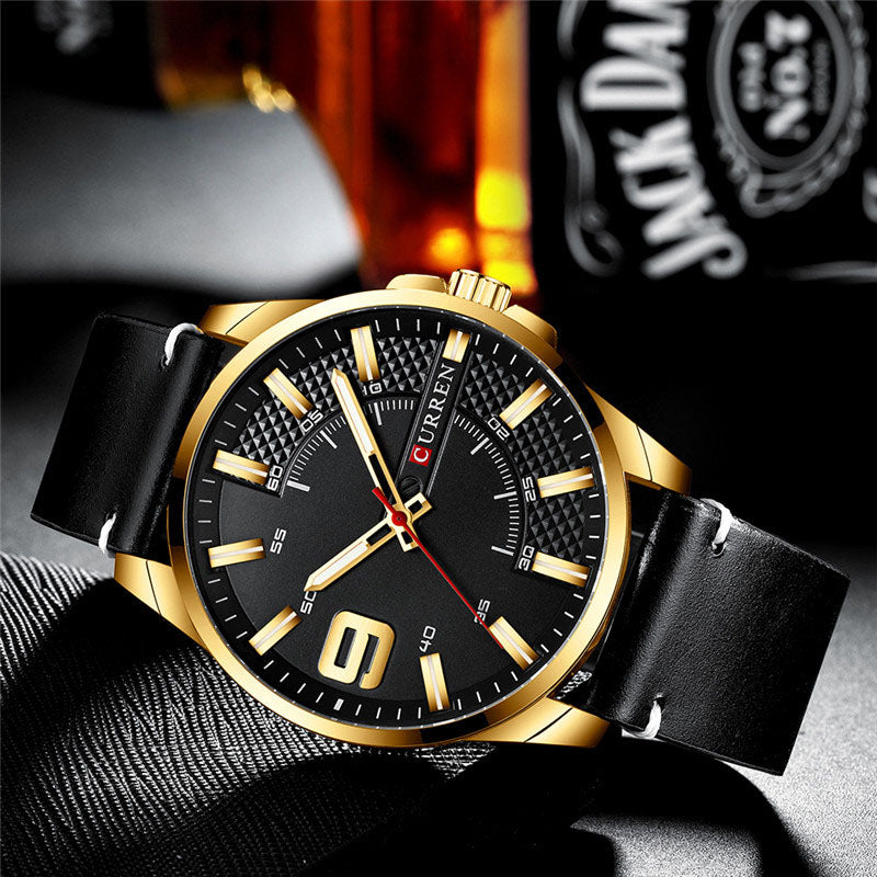 CURREN 8371 Men's Leather Straps Watch