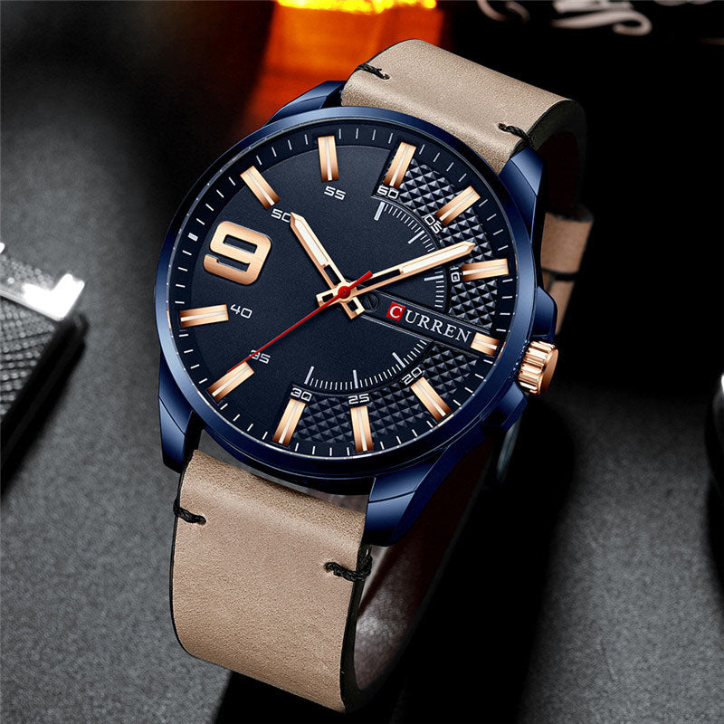 CURREN 8371 Men's Leather Straps Watch