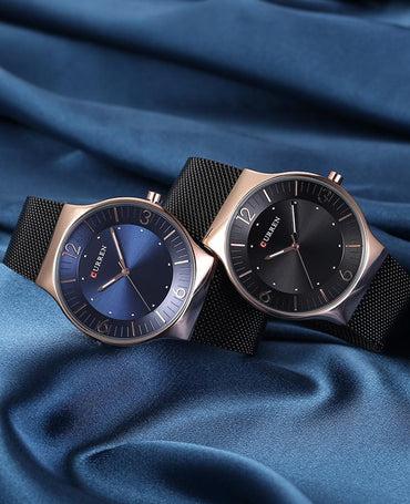 CURREN Couples Stainless Steel Watch