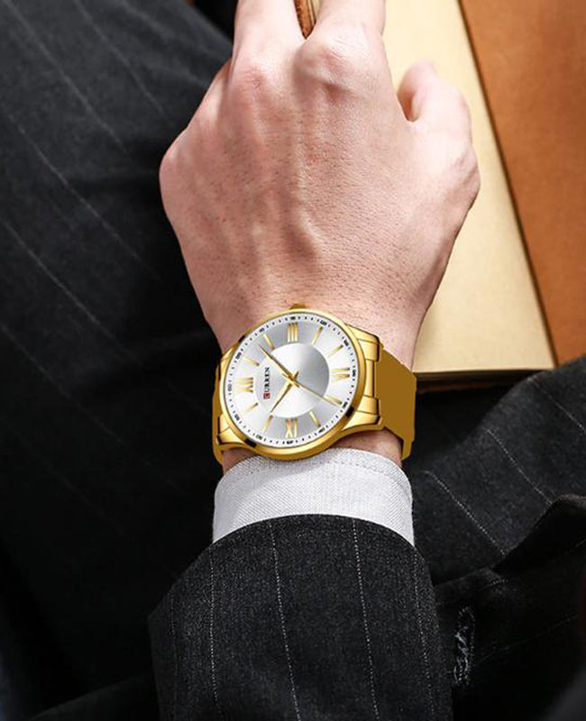 CURREN Couples Stainless Steel Watch