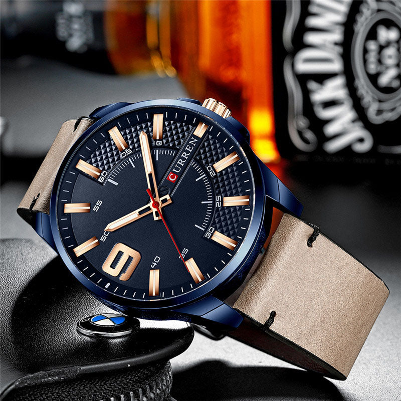CURREN 8371 Men's Leather Straps Watch