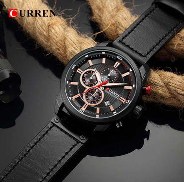 CURREN 8291 Men's Leather Straps Watch