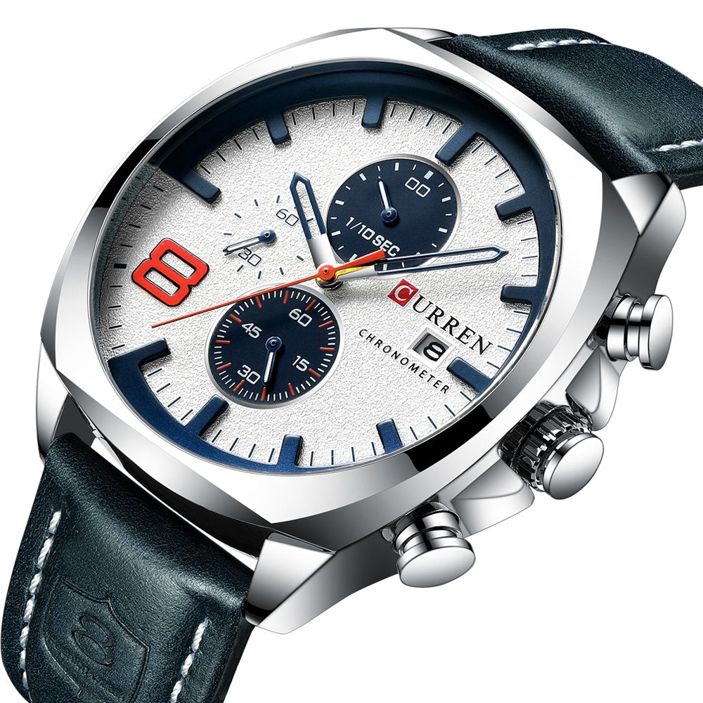 CURREN 8324 Men's Leather Straps Watch