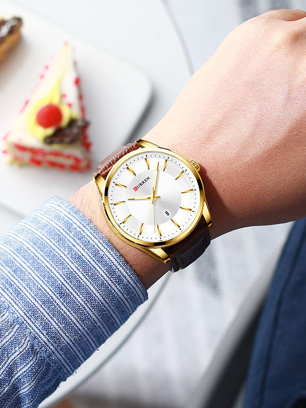 CURREN 8365 Men's Leather Straps Watch