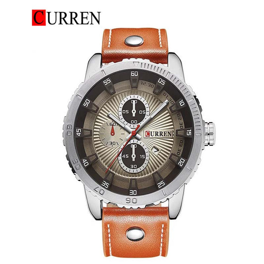 CURREN 8206 Men's Leather Straps Watch
