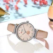 CURREN 9078 Women's Leather Strap Watch