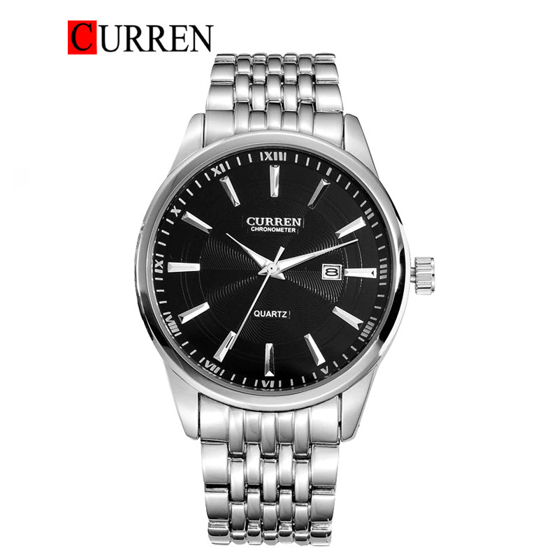 CURREN Original Brand Stainless Steel Band Wrist Watch For Men With Brand (Box & Bag)-8052