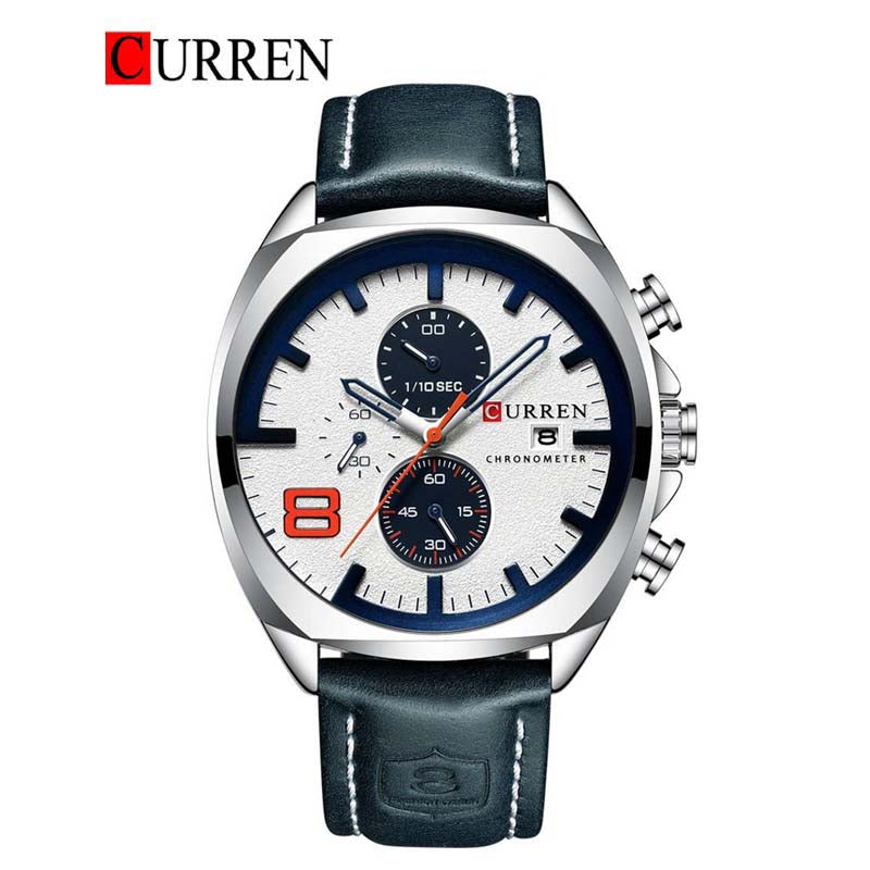 CURREN 8324 Men's Leather Straps Watch