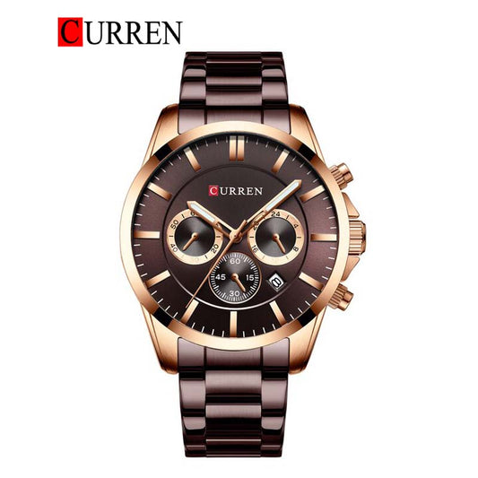 CURREN 8358 Men's Chronograph Steel Watch