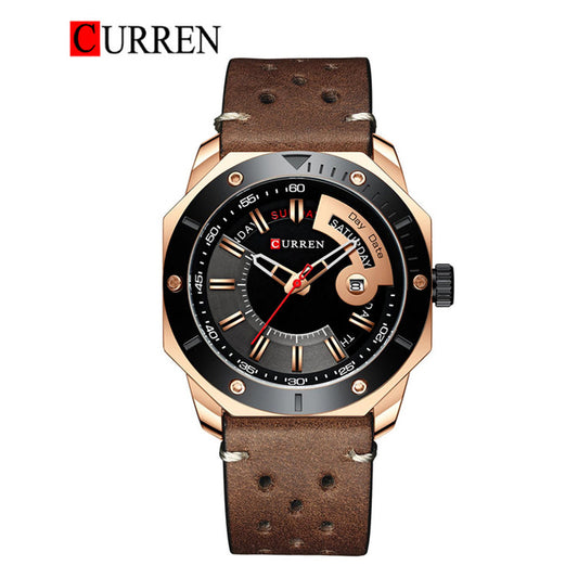 CURREN 8344 Men's Leather Straps Watch