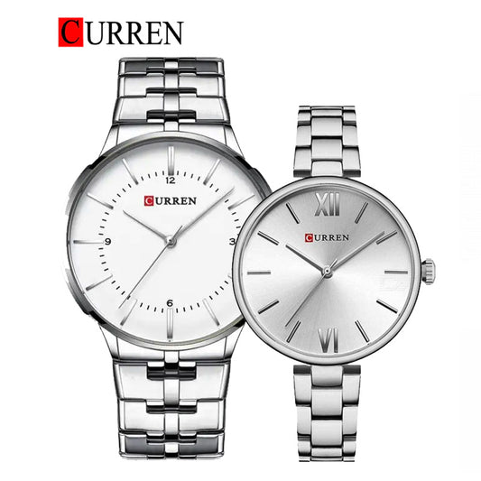 CURREN Couples Stainless Steel Watch