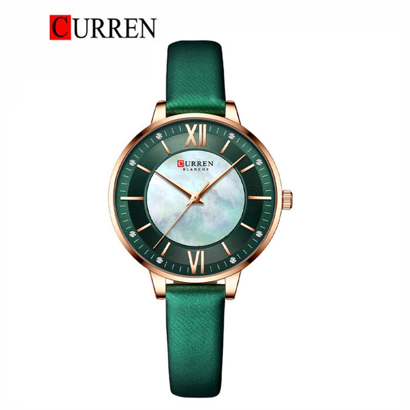 CURREN 9080 Women's Leather Straps Watch
