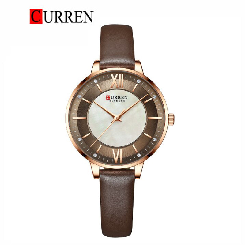 CURREN 9080 Women's Leather Straps Watch