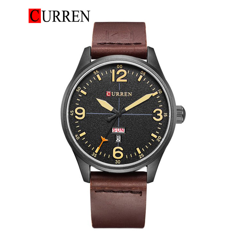 CURREN 8265 Men's Leather Straps Watch