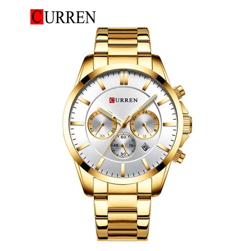 CURREN 8358 Men's Chronograph Steel Watch
