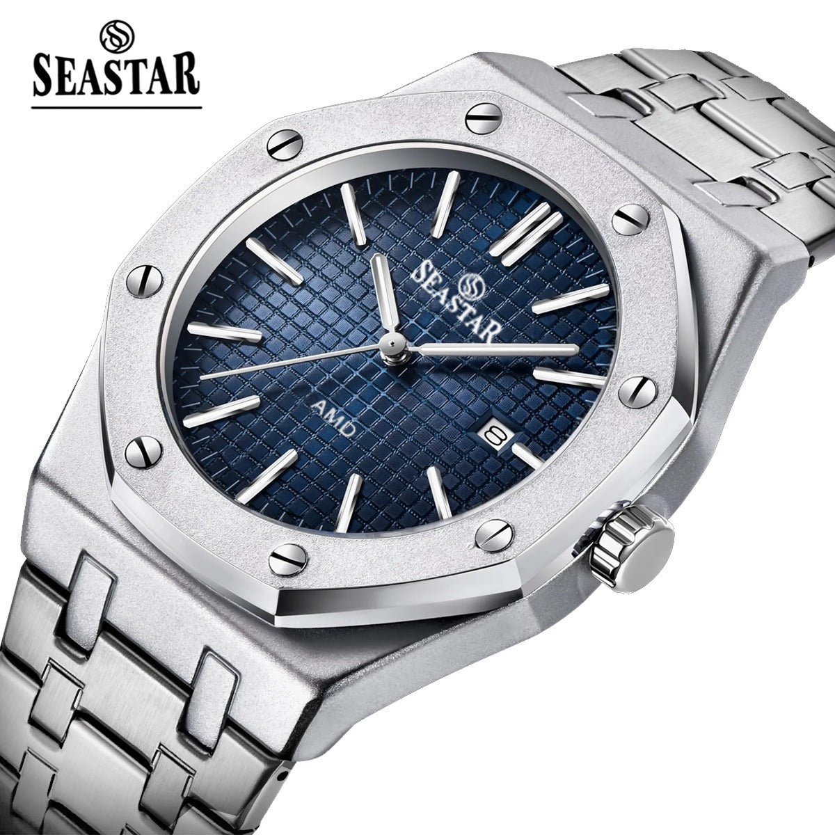 SEASTAR Original Brand Stainless Steel Band Wrist Watch For Men With Brand (Box & Bag)-A51MO49D