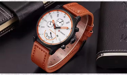 CURREN 8217 Men's Leather Straps Watch