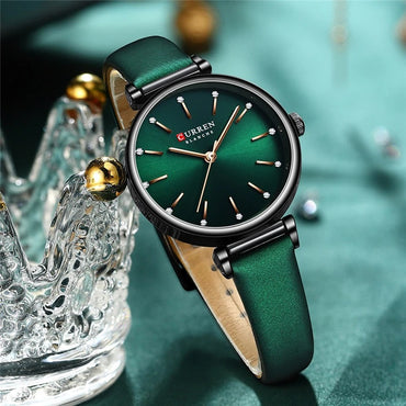 CURREN 9081 Women's Leather Straps Watch
