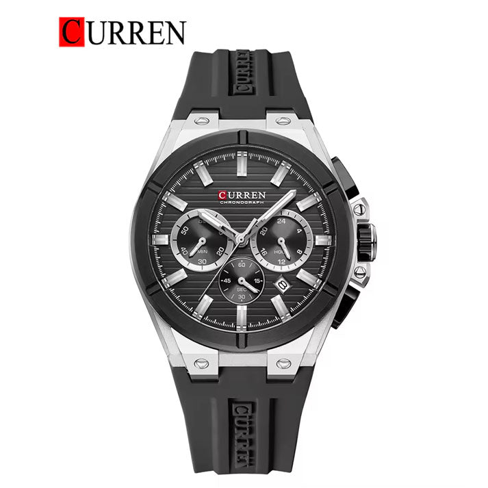 CURREN 8487 Men's Rubber Straps Watch
